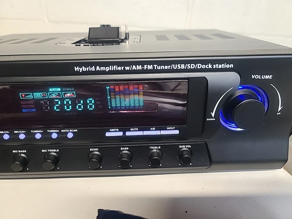 Pyle Home 300W Digital Stereo Receiver System - AM/FM Qtz. Tuner, USB/SD Card... - Image 3 of 4