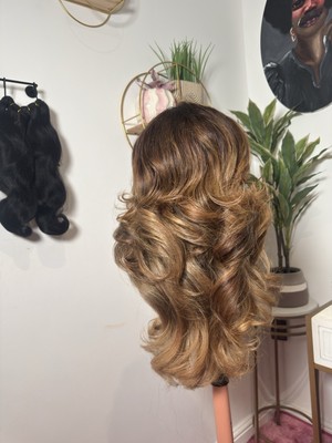 Maßgeschneiderte Einheit Hell Aschblond Lagenlook 18 Zoll 5x5 HD Perücke