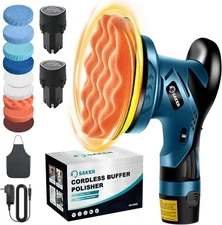 Saker Cordless Car Buffer Polisher - 6 Inch Portable Waxer Machine Kit with... 