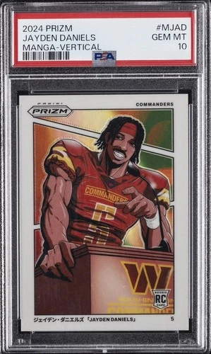 2024 PANINI PRIZM MANGA VERT #MJAD JAYDEN DANIELS PSA 10 !!! Read