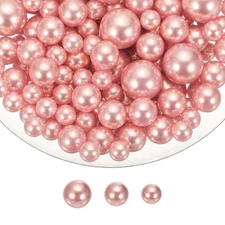 200 Pcs Pearl Bead for Vase Filler, 20/14/10mm Floating Beads(Pink)