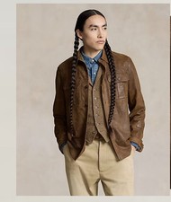 Polo Ralph Lauren Suede Shirt Jacket Brown S 990