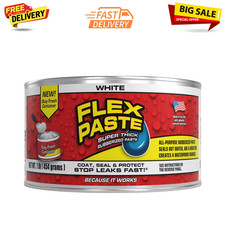 Flex Paste Super Thick Rubber Paste Sealant, 8.75 fl oz, White - Stop Leak Fast 