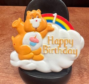 Vintage Care Bears Bear Birthday Cake Topper VTG 1982 Wilton American Greetings