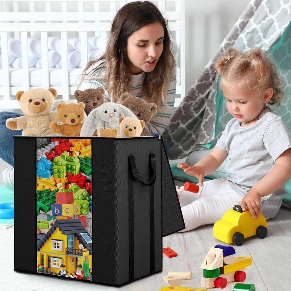 Extra Large Blanket Storage Bags Dustproof Transparent Window Foldable Clothes 3 - Image 4 of 4