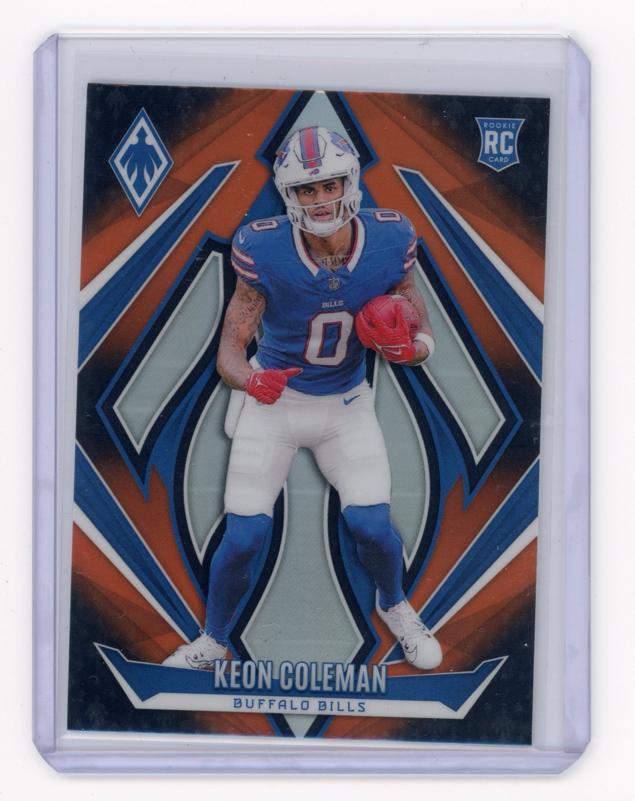Keon Coleman 2024 Panini Phoenix Orange Refractor Rookie #213 Buffalo Bills