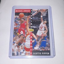 Upper Deck 1992-93 Scoring Threats Michael Jordan Scottie Pippen #62