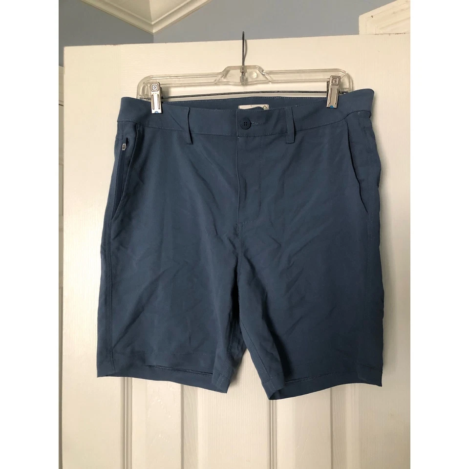 Pantalones Cortos de Golf Chinos Tasc Tailored Para Hombre Azul Bambú Rendimiento Talla 33 Foto 3 de 4