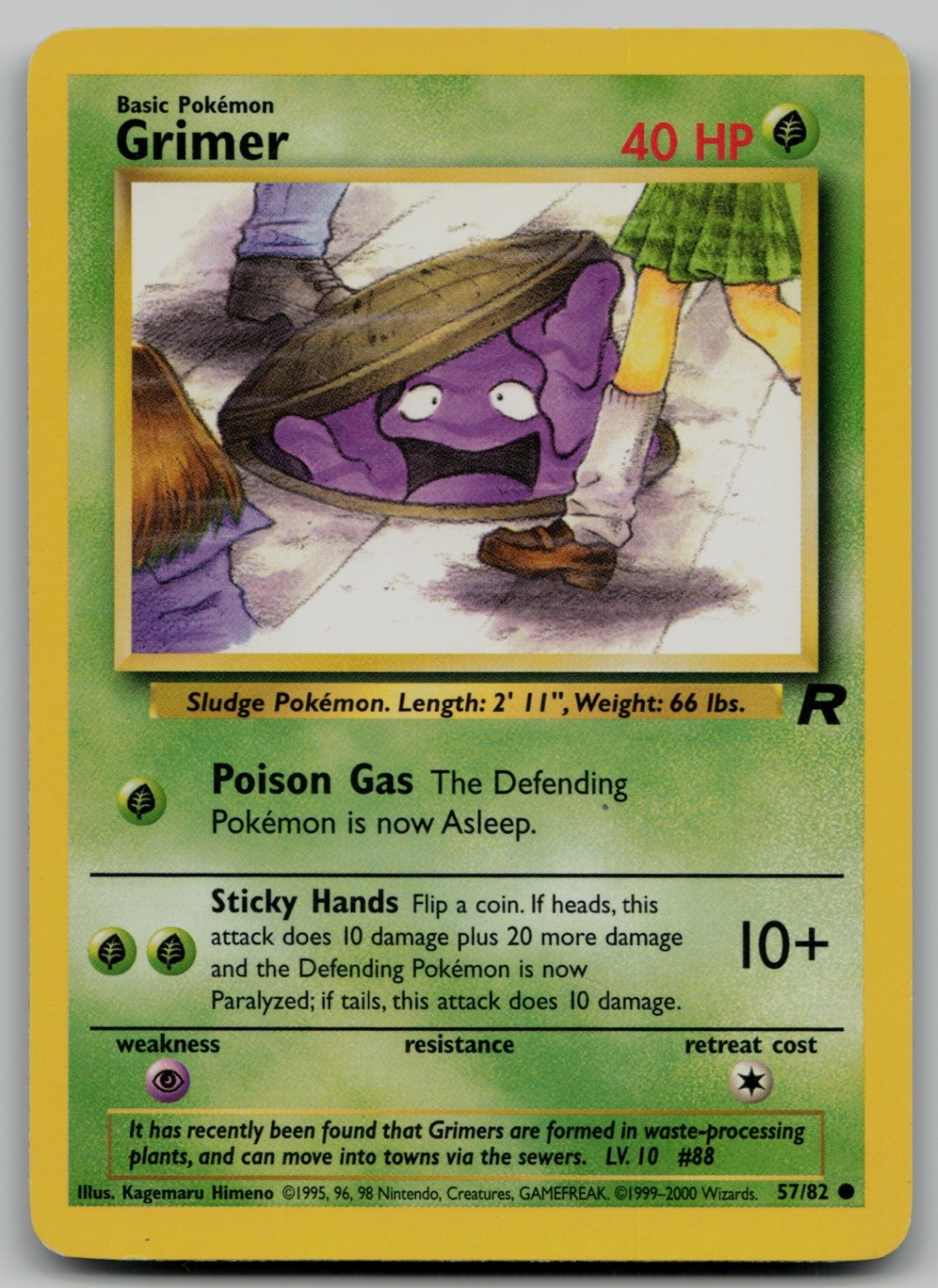 Grimer Common Team Rocket 57/82 NM
