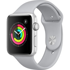 Apple Watch Series 3 42mm GPS Only, Silver Aluminum Case, Fog Sport Band 
