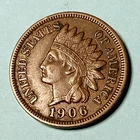 ■ 1906 INDIAN PENNY ONE CENT ☐ XF/AU