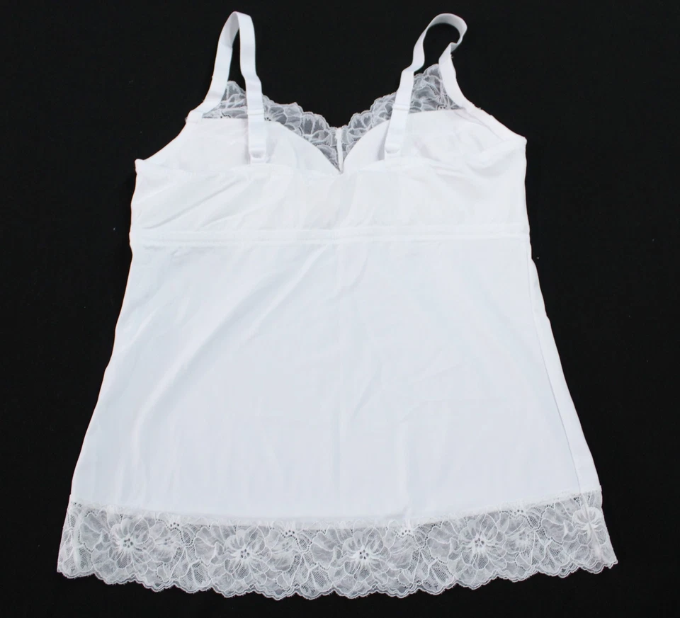 Sujetador de encaje Breezies liso soporte suave camisola para mujer EJ3 blanco talla XL NUEVO CON ETIQUETAS Foto 3 de 3