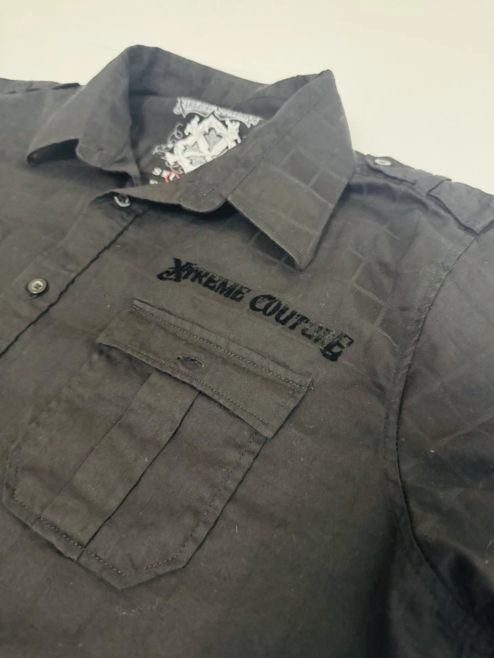 Camisa de Vestir Extreme Couture Premium Gráfica Para Hombre Manga Larga Con Botones Talla: L Foto 4 de 4