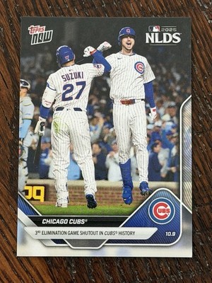 Chicago Cubs Elimination Game Shutout 2025 Topps Now #849 Suzuki Tucker