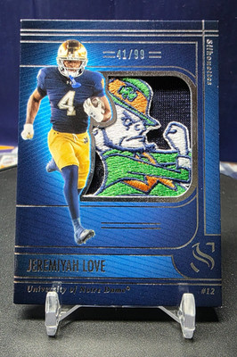 2025 Panini Silhouette Jeremiyah Love Notre Dame Fighting Irish Patch* READ  