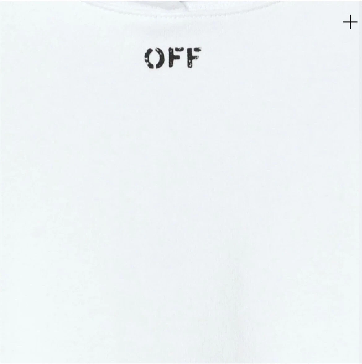 Felpa con cappuccio nuova Off White Stamp Cropped bianca XS