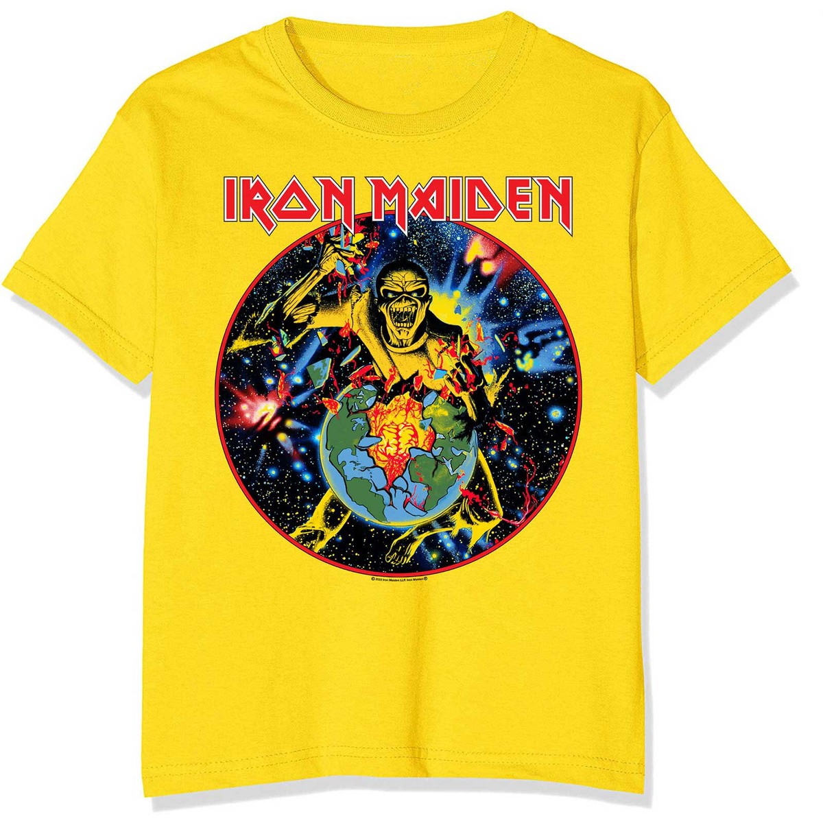 Iron Maiden World Piece Tour Circle Yellow T-Shirt NEW OFFICIAL | eBay