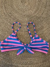 j.crew Crewcuts Girls Pink Blue Stripe Bikini Top 4-5