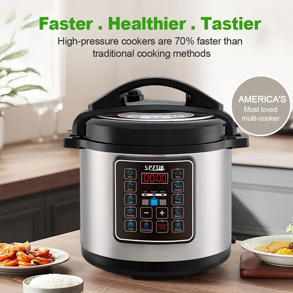 12-in-1 Electric Pressure Cooker Qt, Programmable Multi-Function