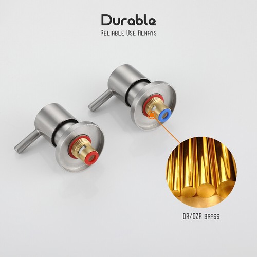 Decaura Brass Shower Taps Tapware Mixer Tap Brushed Gold/Black/Gunmetal/Nickel - Picture 68 of 124