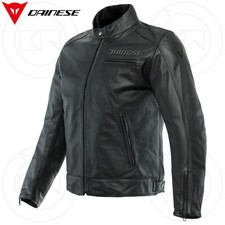 DAINESE GIACCA IN PELLE MOTO UOMO ZAURAX LEATHER JACKET NERO TERMICA PROTEZIONI