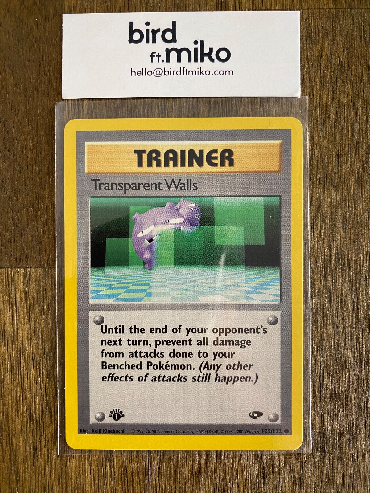 1st Edition Transparent Walls 125/132 Common - Pokemon TCG Gym Challenge - NM