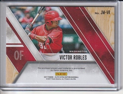2017 Elite Extra Edition Jumbo Materials #JM-VR Victor Robles (142/299) - Picture 2 of 2