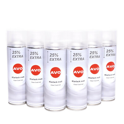Klarlack matt Lackspray Sprühlack 6 x 500ml Spraydose Autolack A08009