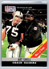 1990 Pro Set Series 1 Football - Art Shell - Los Angeles Raiders - Base - #161