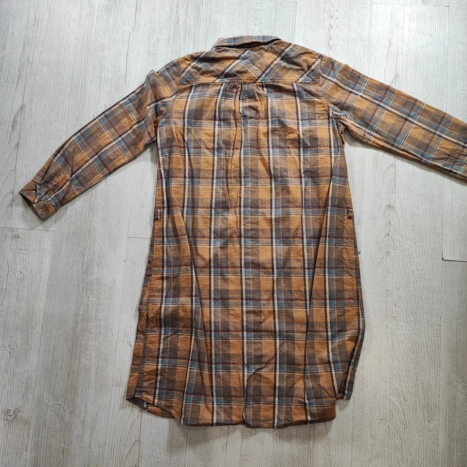 Vestido camisero manga larga a cuadros B.L.U.E talla mediana Foto 4 de 4