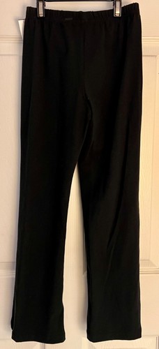 GK WARM UP CHILD MEDIUM BLACK COTTON/SPANDEX BOOT CUT ICE SKATE ATHLETIC PANTS M - Picture 3 of 9