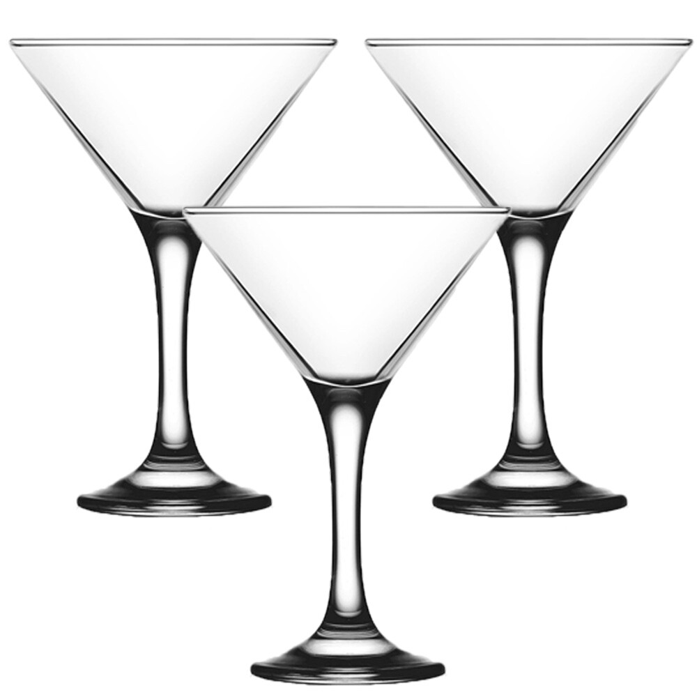 Set 3 bicchieri con piedea calice liquori COCKTAIL martini aperitivo 175cc in ve