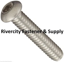 (50) 10-32x1 Stainless Button Head Allen Cap Screws 10x32x1 Allen 10/32x1 Bolts