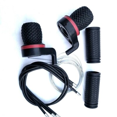 M.T.B. Manubrio E Manopole Cambio Bici 7/8 - Set 125mm/80mm Nero | Alta
