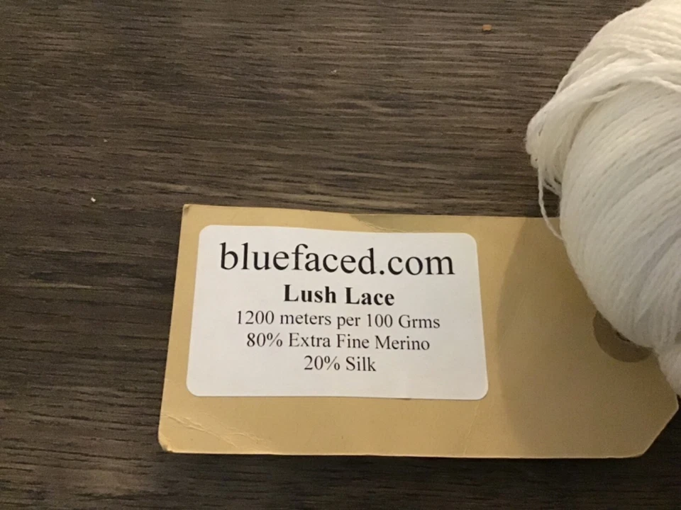 100g Bluefaced Leicester Lush Lace, undyed, new, Merino/ Silk, 1200m,FREE UK P&P - Image 2 of 3