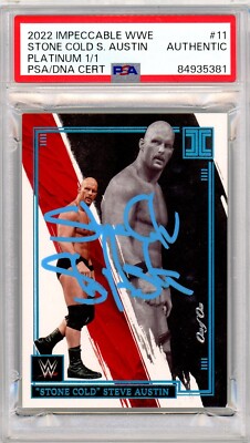 Stone Cold Steve Austin 2023 Impeccable WWE PLATINUM 1/1 Autograph