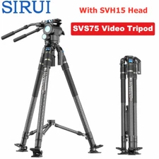 SIRUI SVS75 Carbon Fiber Camera DSLR Video Tripod One-Step Height Adjustment 