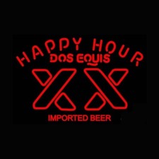 Dos Equis XX Importado Cerveza Roja 24"x20" Neón Letrero Lámpara Luz Nocturna Barra EY