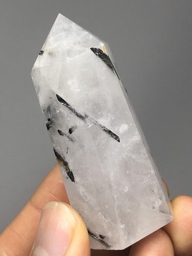 Turmalin Quarz poliert Turmspitze Kristall 2,1 Oz. Reiki N14 - Bild 3 von 9