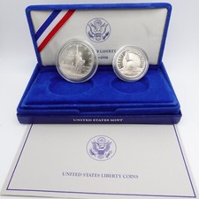 1986 U.S Mint Liberty Commemorative Silver Proof Coin Set - OGP