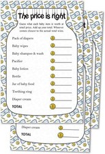 The Price is Right Baby Shower Game Ideas, 50 Cards Fun Baby Shower Game for ...