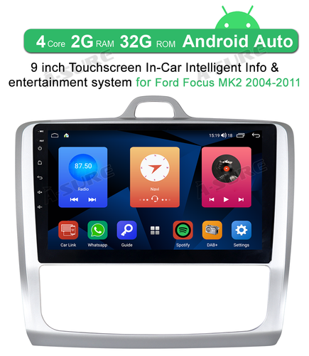 Android 14 9'' Car Stereo 2+32G CarPlay Sat Nav GPS For Ford Focus MK2 2004-2011 - Picture 2 of 10