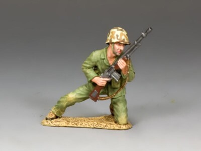 KING AND COUNTRY - Kneeling BAR Gunner Marine USMC38 USMC038 Diecast Metal