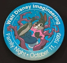 Vintage Disneyland Pinback Button Splash Mountain Imagineering Event Oct 1989