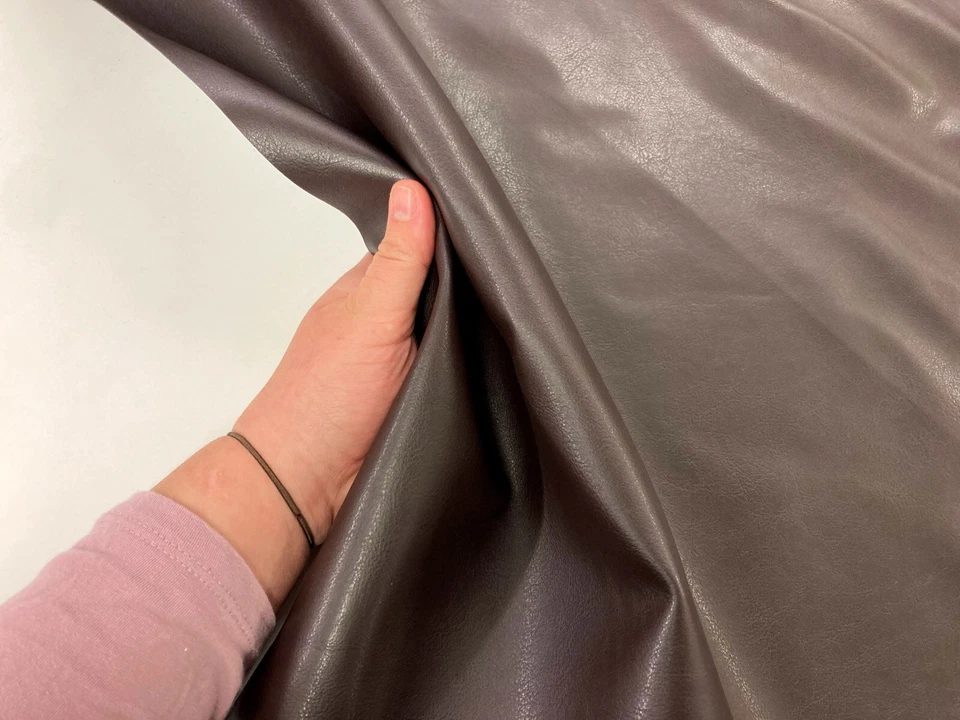 PVC Leather Look Fabric Soft Feel Heavy Faux for Jackets Upholstery 611GSM - Image 2 of 4