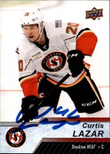 Curtis Lazar Signed Auto 2017-18 Upper Deck AHL card Stocton Heat
