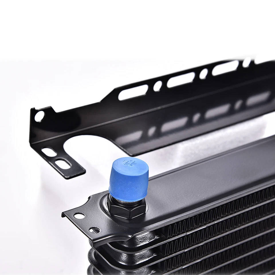 Enfriador de aceite universal de 30 filas de aluminio AN10 plateado con kit de soporte de montaje Foto 3 de 4