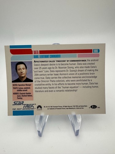 Star Trek The Next Generation Trading Cards Singles Impel 1992 NEW YOU PICK CARD - Picture 22 of 242