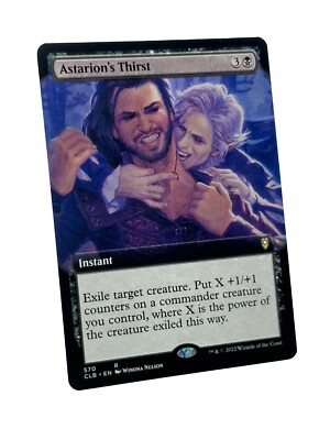 asterion mtg card Amazon.com: Magic the Gathering Secret Lair x Dungeons & Dragons: Astarion's Thirst Exile target creature *RARE ALTERNATE ART* Astarion's Thirst
