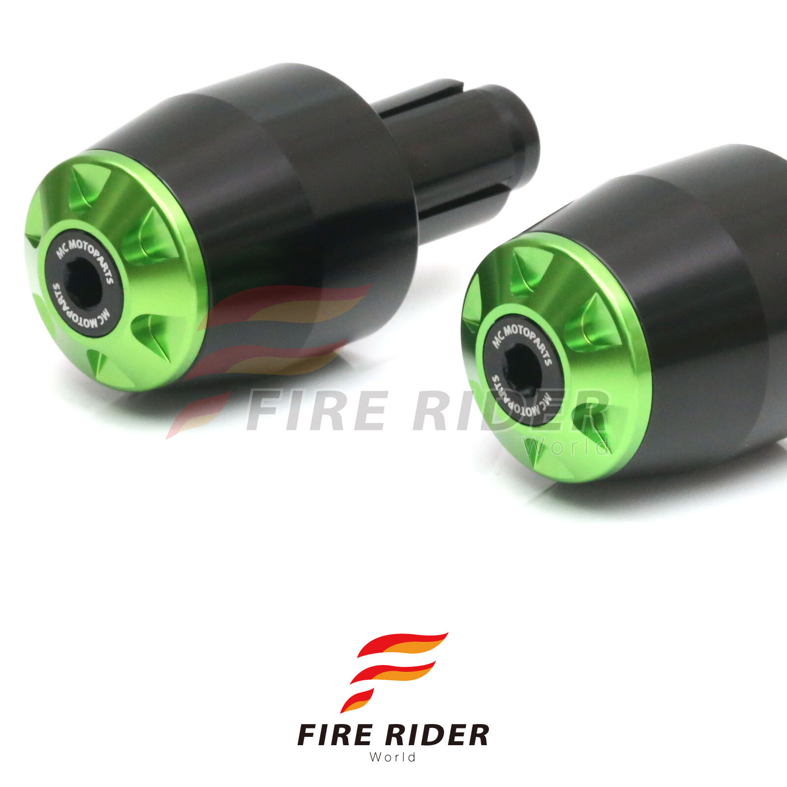 CNC BEH Green Cap Black Bar Ends For Kawasaki ZX 600 Ninja ZX6 9403 94